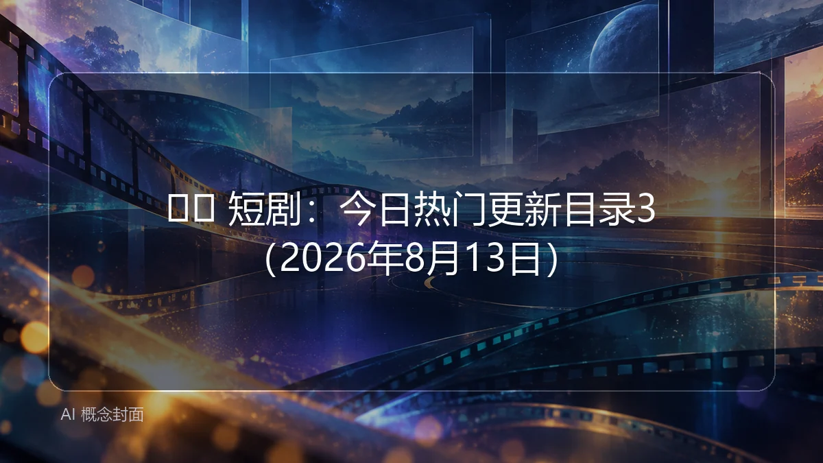 🎬🖼 短剧:今日热门更新目录3(2026年8月13日)