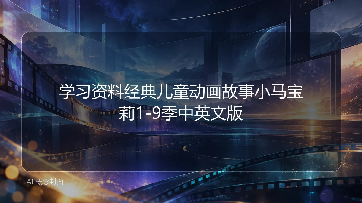 学习资料经典儿童动画故事小马宝莉1-9季中英文版