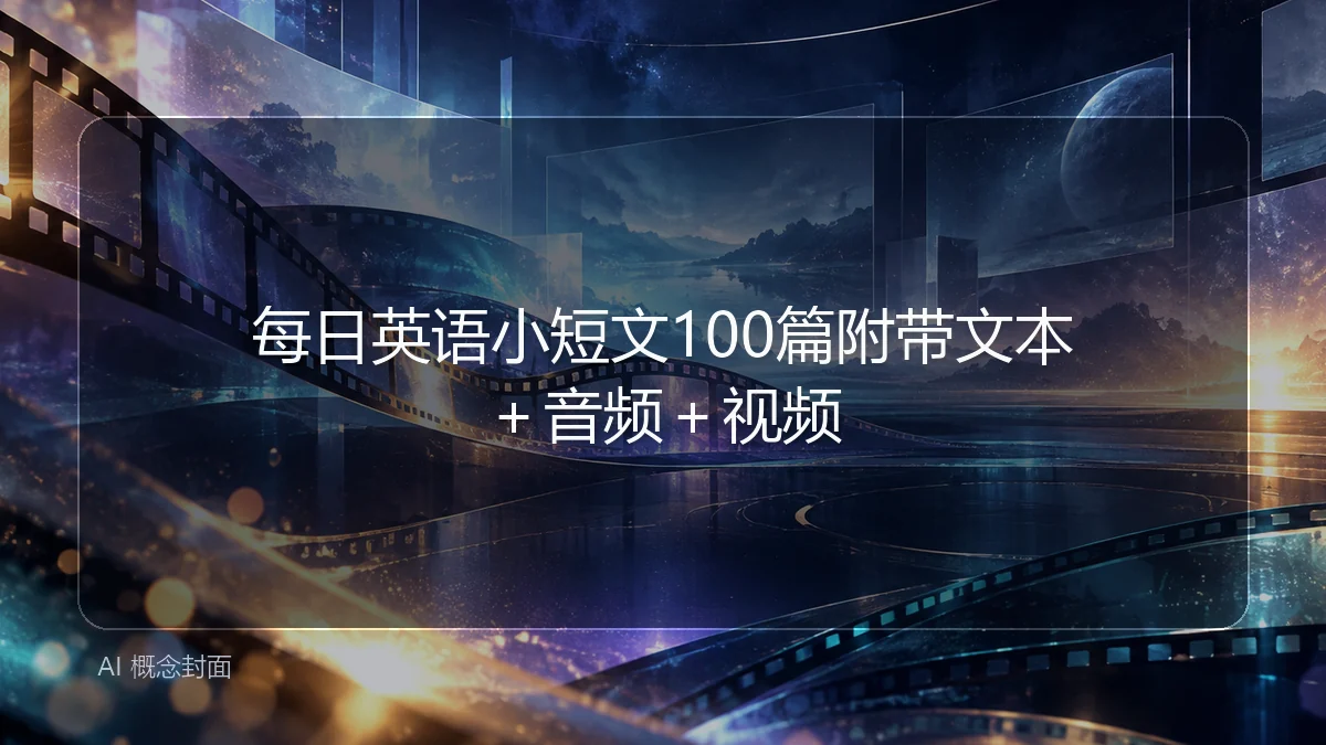 每日英语小短文100篇附带文本+音频+视频