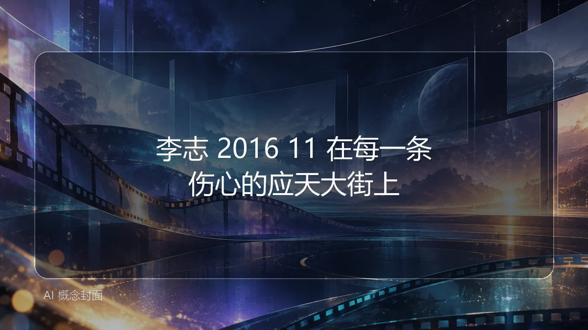 李志 2016 11 在每一条伤心的应天大街上