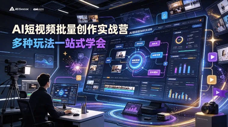 [夸克网盘]教程《AI短视频批量创作实战营，多种玩法一站式学会》