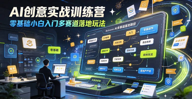 [夸克网盘]教程《AI创意实战训练营 ，零基础小白入门多赛道落地玩法》