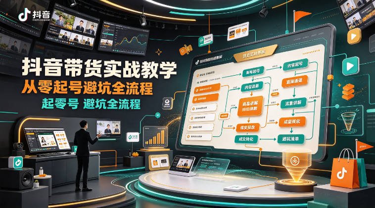 [夸克网盘]教程《最新抖音带货实战教学，从零起号避坑全流程》