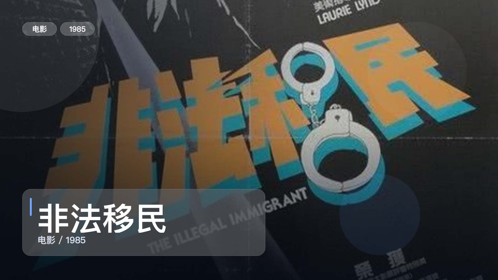 最近最想安利的爱情片来了！《非法移民》 1985 中文字幕 未删减 限时转存