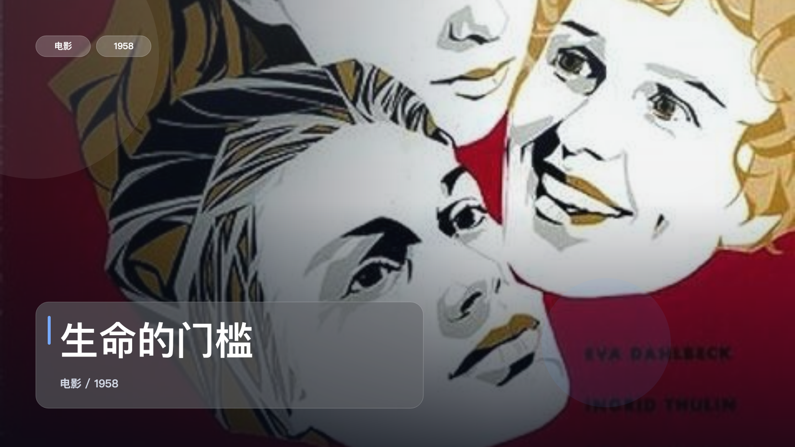 太劲爆了！《生命的门槛》 1958 未删减 限时转存