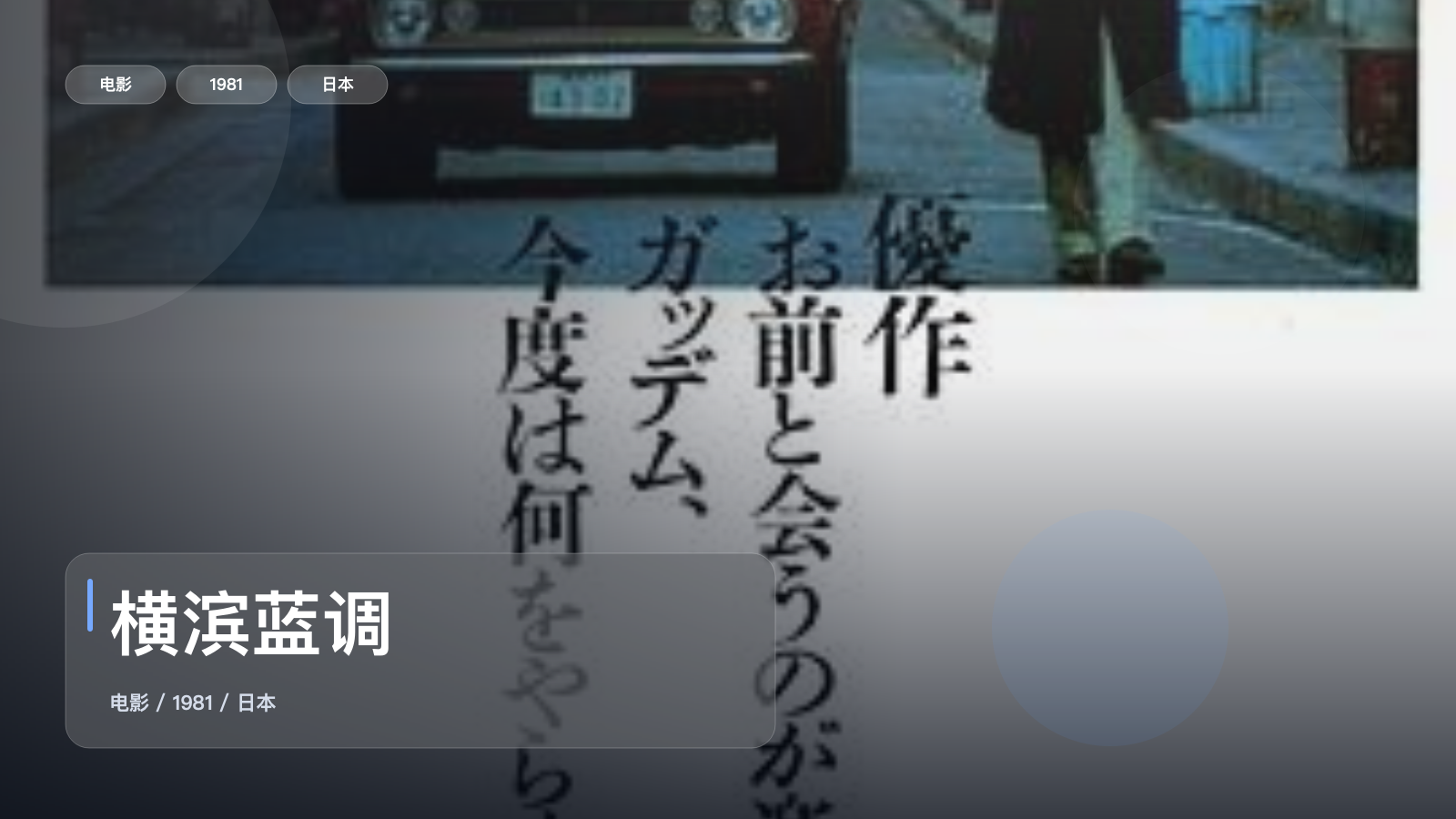 后劲太大了！《横滨蓝调》 1981 未删减 限时转存
