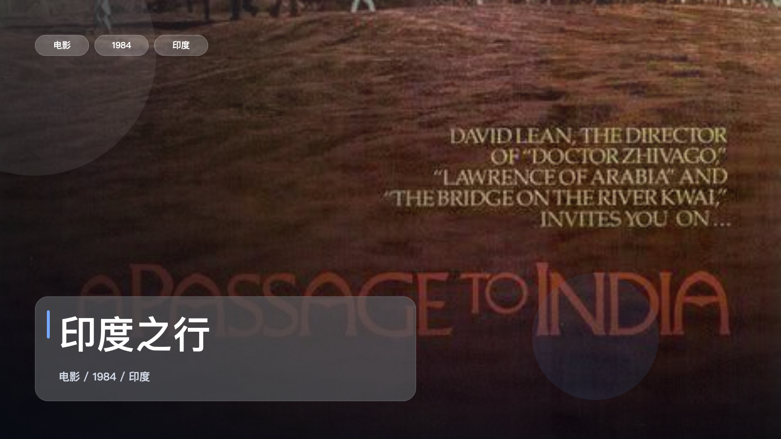 最近挖到宝了!印度电影《印度之行》 1984 英语中字 未删减 限时转存